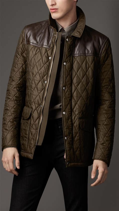 burberry leather jacket men|burberry long wool jacket men.